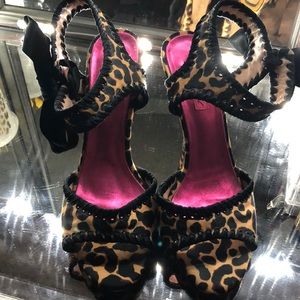 Betsy Johnson Leopard Print Heels